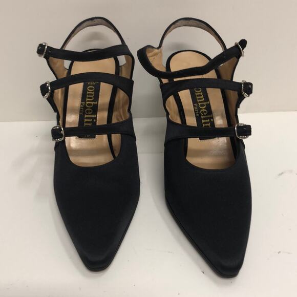 Ombeline Shoes - Ombeline Made in Italy Black Satin High Heel